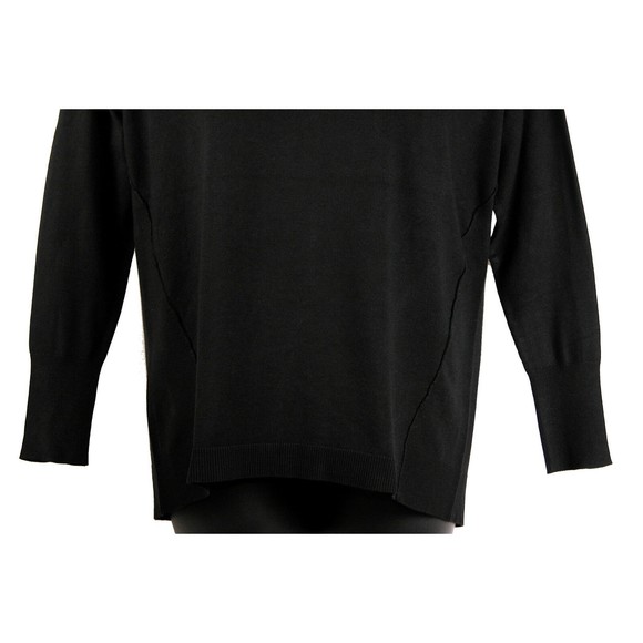 Lane Bryant Womens Sweater 14/16 Scoop Neck Reverse Seam Lightweight Basic Black - Picture 4 of 11